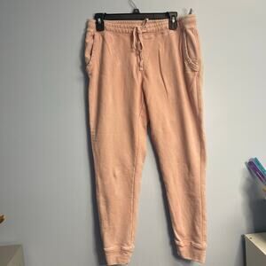 Roots womans sweat pants -pink size Medium Preowned
